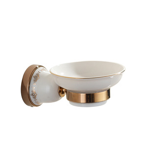 Unique Rose Gold Bathroom Metal Soap Dishes Wall Mounted