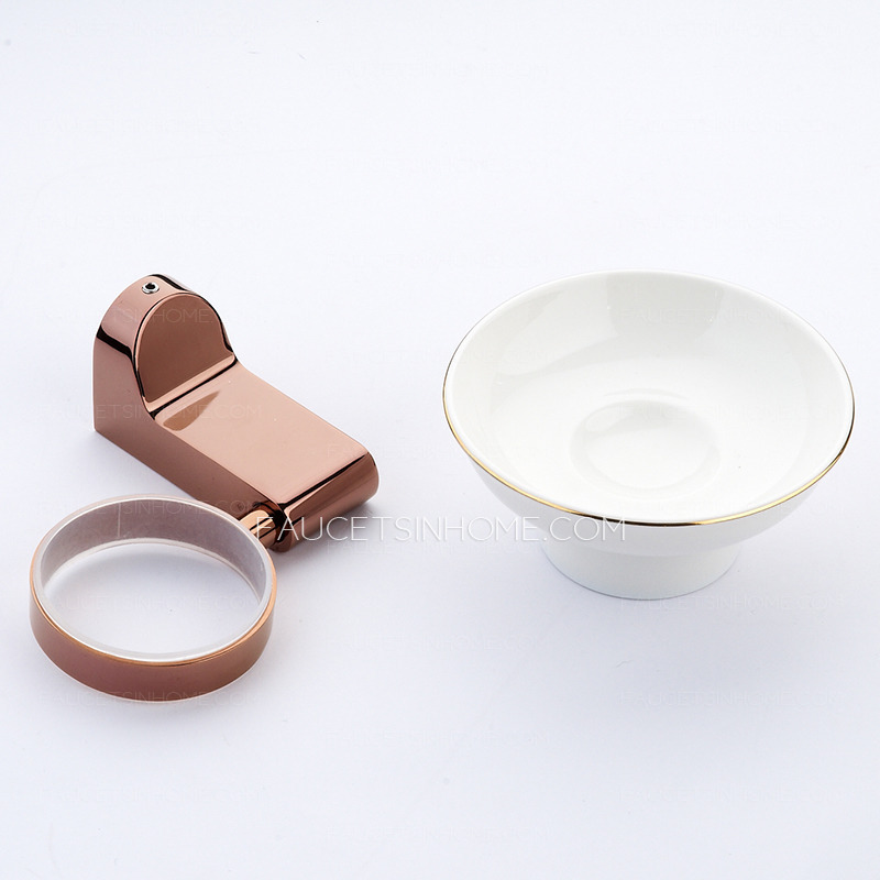 Simple Designer Rose Gold Bathroom Soap Dishes