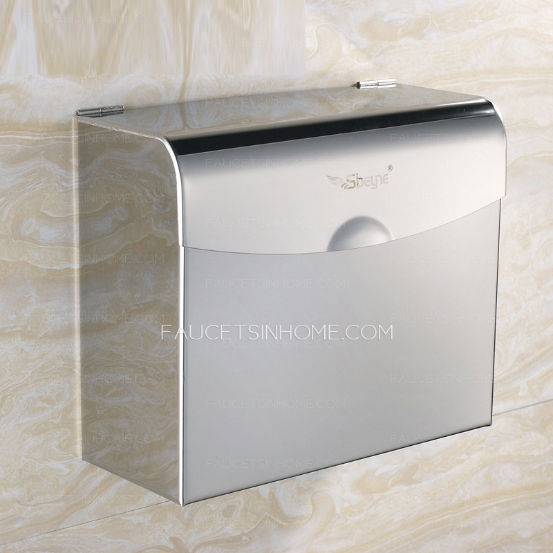 Modern Silver Stainless Steel Bathroom Toilet Paper Holder