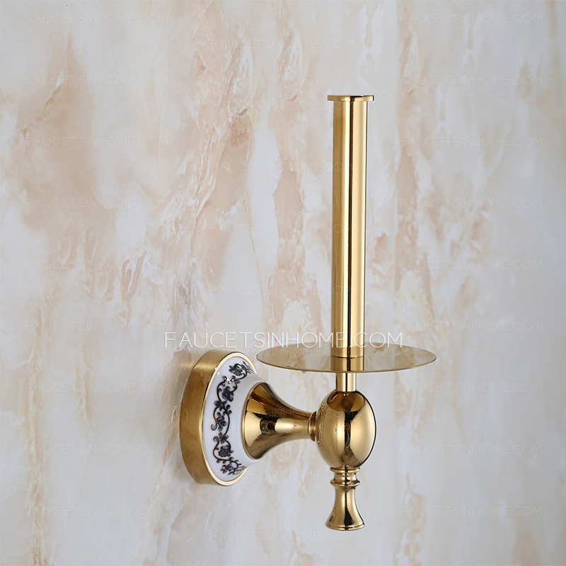 Decorative Brass Freestanding Toilet Paper Holders