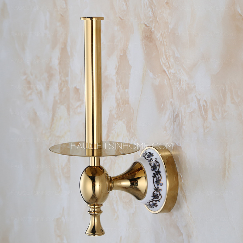 Decorative Brass Freestanding Toilet Paper Holders