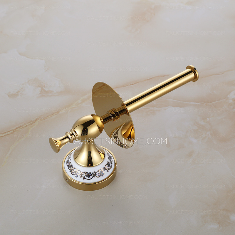 Decorative Brass Freestanding Toilet Paper Holders