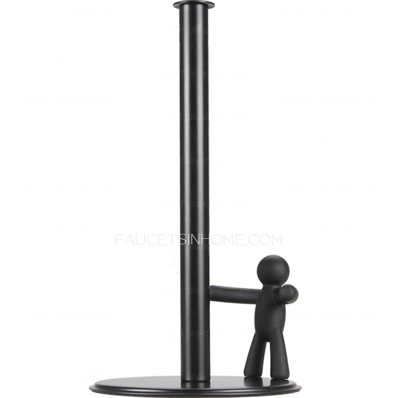 Decorative Freestanding Metal Black Toilet Paper Holders