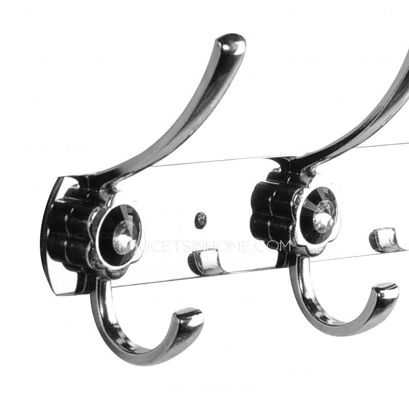 5-Hooks Stainless Steel Chrome Robe Hooks