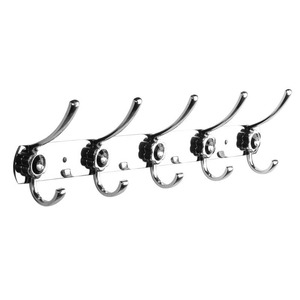 5-Hooks Stainless Steel Chrome Robe Hooks