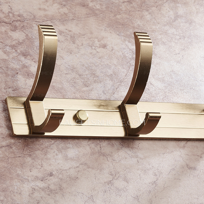 Modern Aluminum 5 Hooks Bronze Robe Hooks 