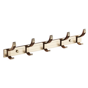 Modern Aluminum 5 Hooks Bronze Robe Hooks 