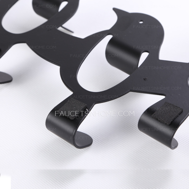 Decorative Iron Black Hanging Robe Hooks