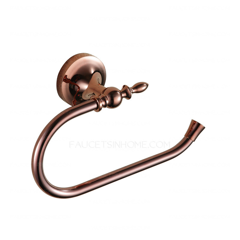 Shiny Rose Gold Wall Mount Towel Rings