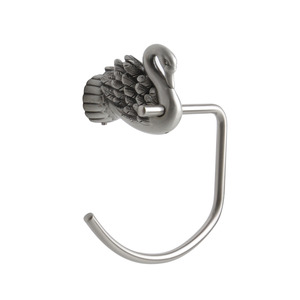 Designer Chrome Swan Patterned Towel Rings