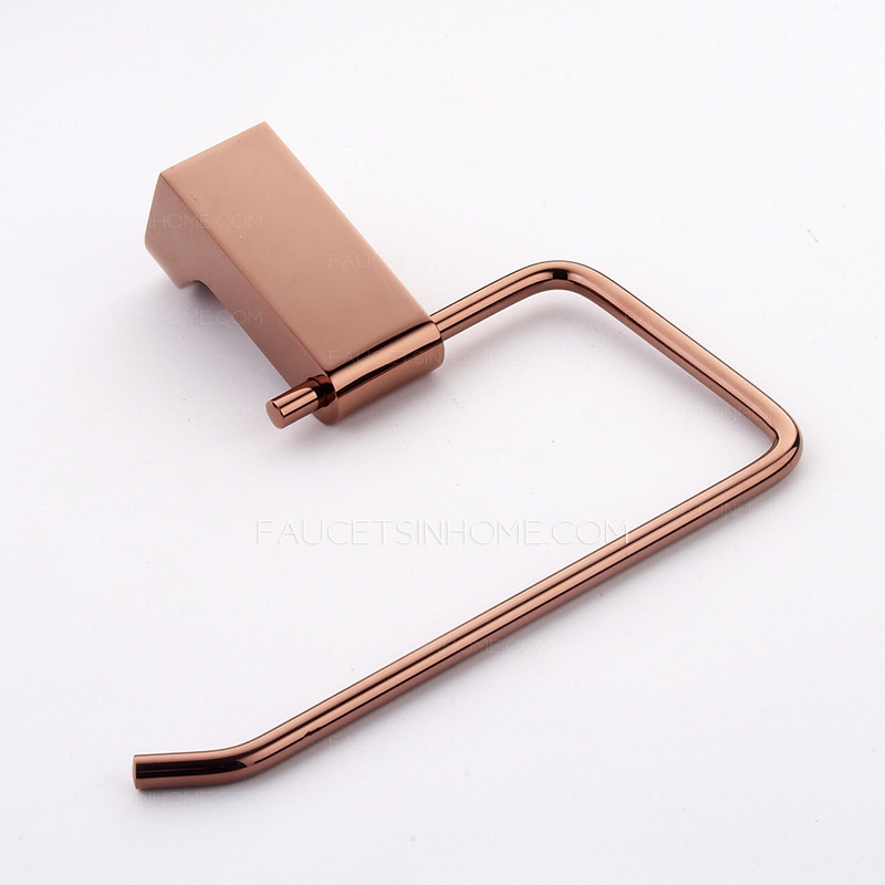 Simple Rose Gold Stainless Steel Wall Mount Towel Rings