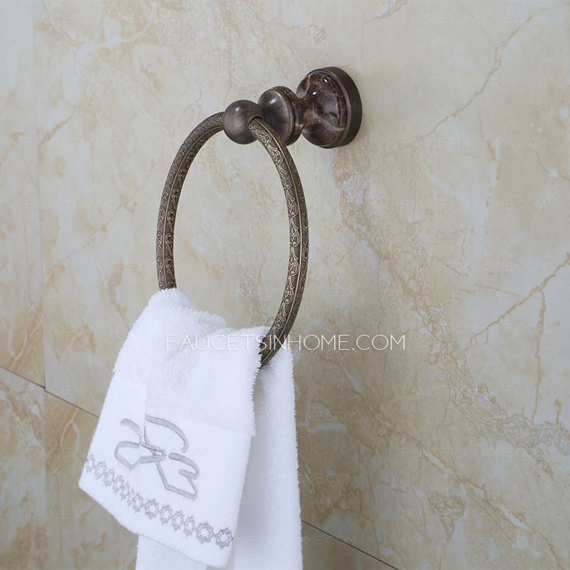 Antique Bronze Brushed Brass Towel Rings