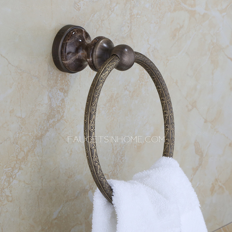 Antique Bronze Brushed Brass Towel Rings
