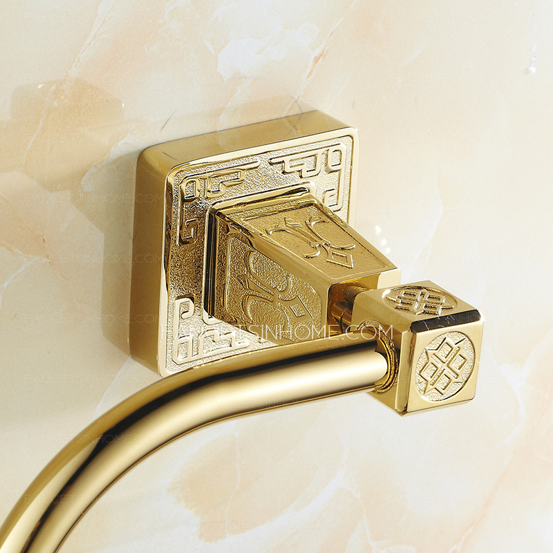 Luxury Polished Brass Wall Mount Towel Rings