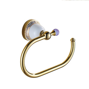 Thick Brass Gold Metal Ceramic Towel Rings