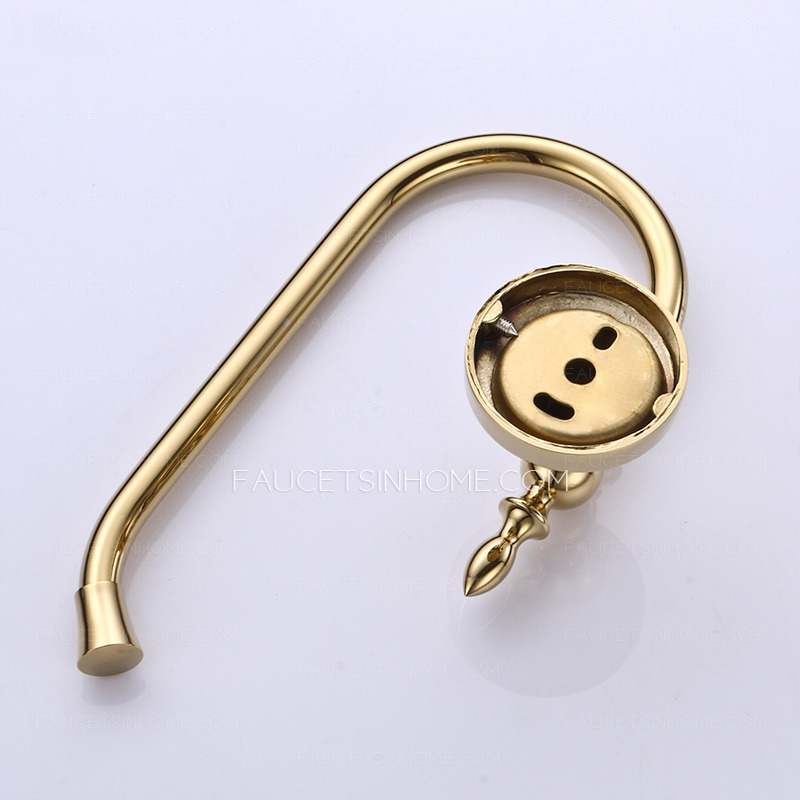 Bright Gold Brass Roll Towel Rings For Bathroom