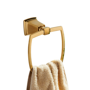 Shiny Gold Stainless Steel Towel Rings For Bathroom