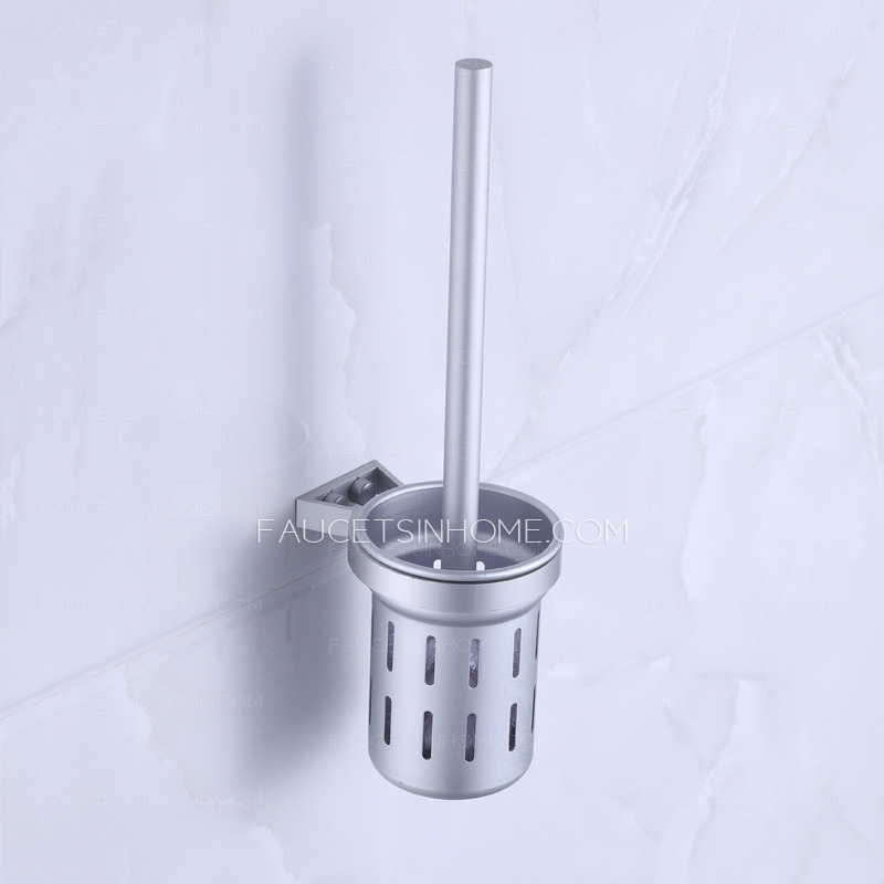 Upgrade Aluminum Brushed Nickel Toilet Brush Holder