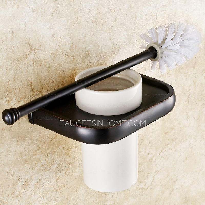 Luxury Black Oil Rubbed Bronze Toilet Brush Holder