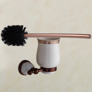 Luxury Crystal Rose Gold Toilet Brush Holder