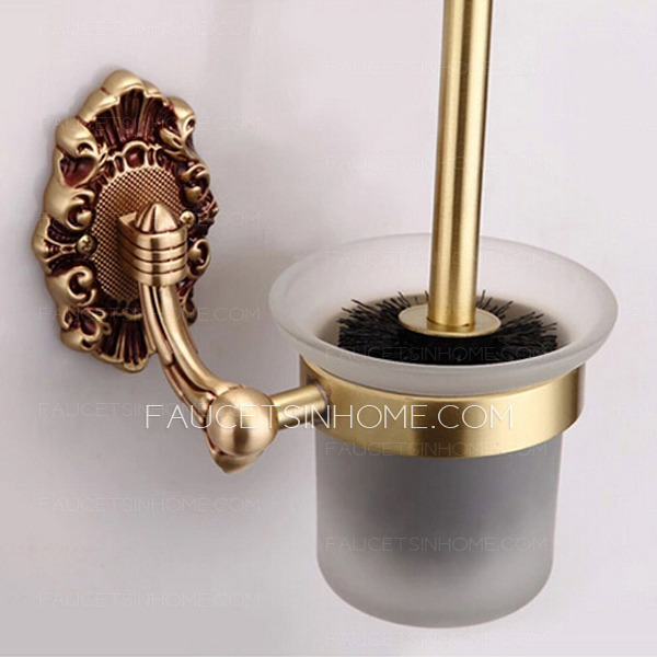 High End Antique Rose Gold Toilet Brush Holder