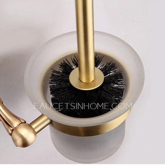 High End Antique Rose Gold Toilet Brush Holder