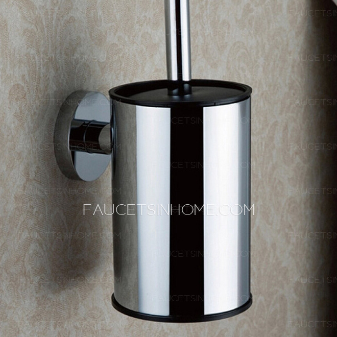 Modern Stainless Steel Metal Wall Mount Toilet Brush Holder