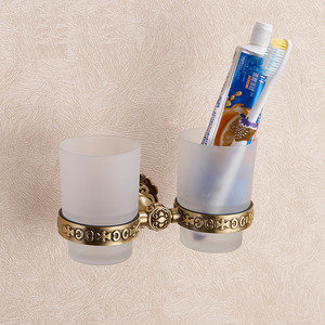 Designer Bathroom Accessory Brass Toothbrush Holder