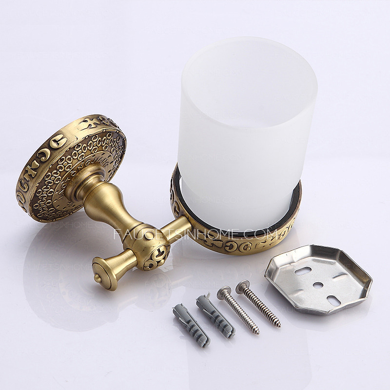Good Quality Brass Single Cup Toothbrush Holder
