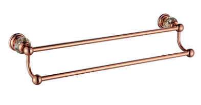 Luxury Rose Gold Double Towel Bars For Bathroom