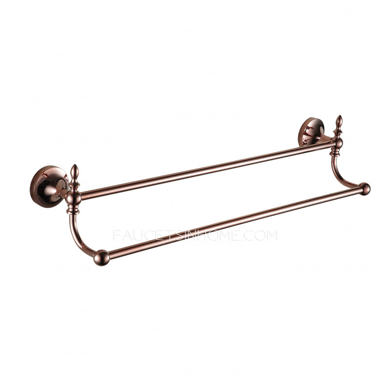 Quality Brass Rose Gold Double Towel Bars