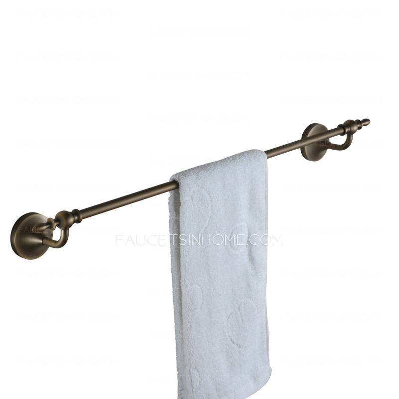 Antique Bronze Single Towel Bars With Brushed Finish