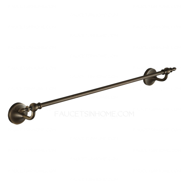 Antique Bronze Single Towel Bars With Brushed Finish