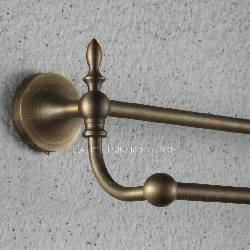 Antique Bronze Double Brass Towel Bars