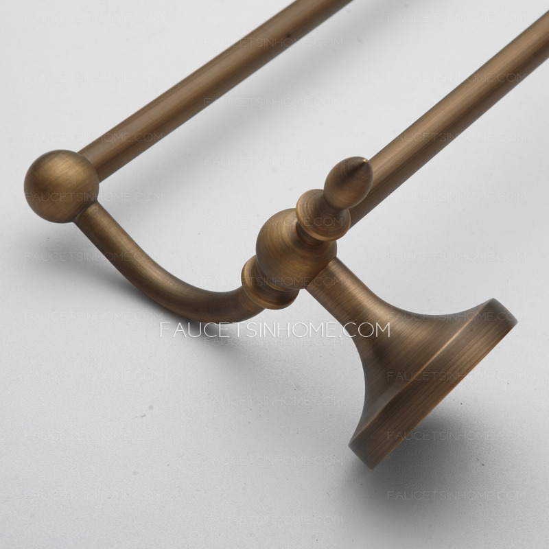 Antique Bronze Double Brass Towel Bars