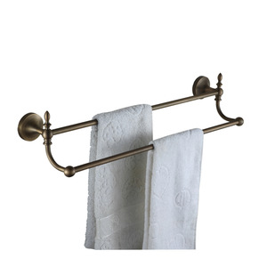 Antique Bronze Double Brass Towel Bars