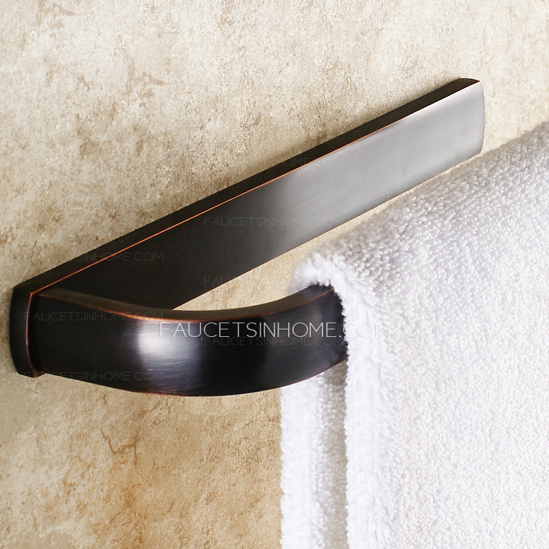 Vintage Oil Rubbed Bronze Square Shape Single Towel Bars