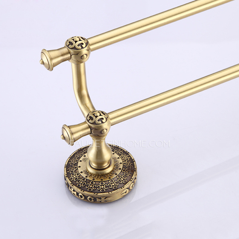 European Style Brass Double Bar Towel Bars