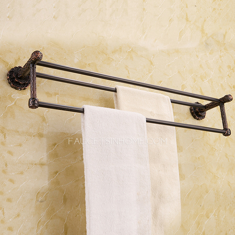 European Style Oil Rubbed Bronze Double Towel Bars