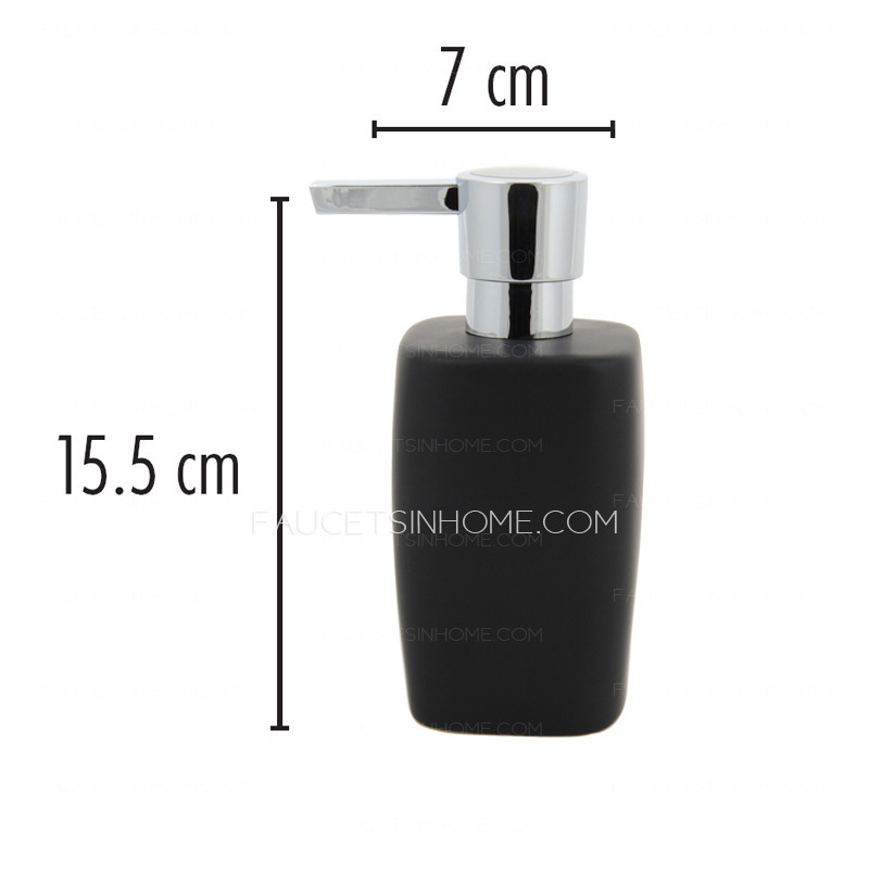 Modern Black Ceramic Table Sitting Soap Dispensers