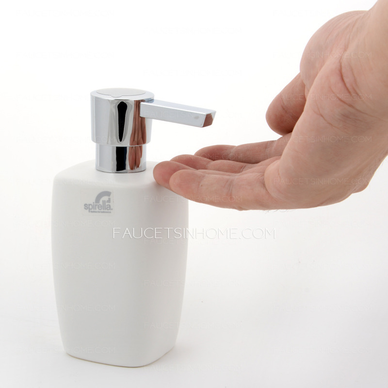 Modern White Ceramic Bathroom Soap Dispensers