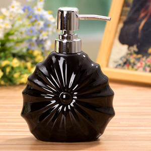 Decorative Ceramic Black Bathroom Soap Dispensers