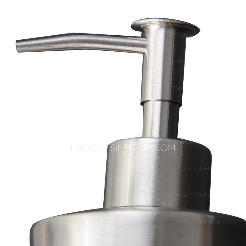 Modern Stainless Steel Round Base Soap Dispensers