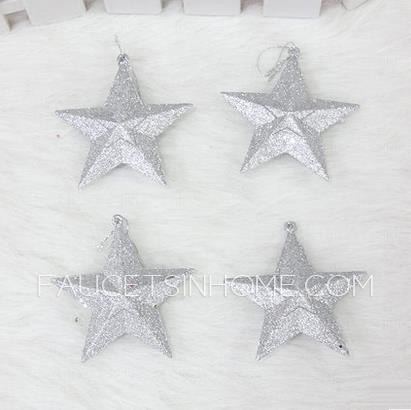 Decorative Silver Star Pendant 3.9