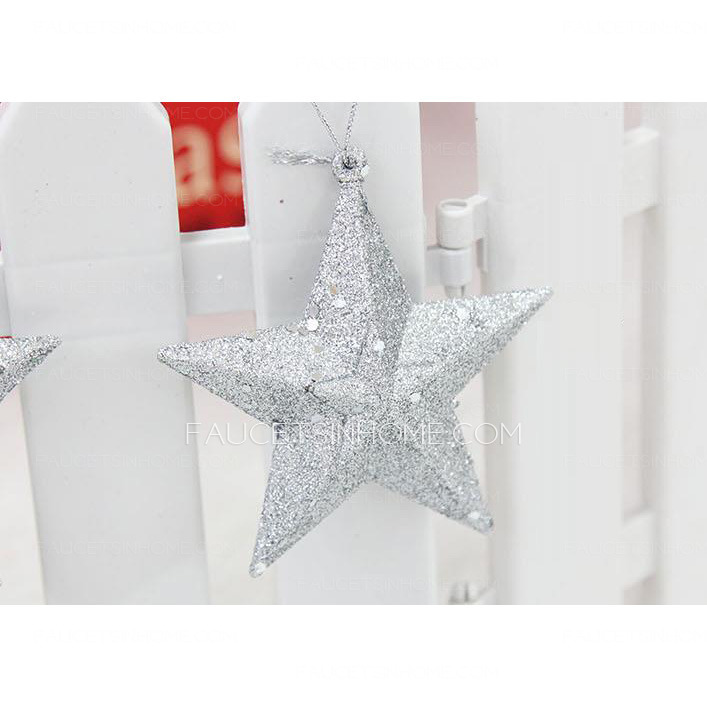 Decorative Silver Star Pendant 3.9