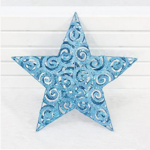 11.8” Diameter Blue Star Xmas Decoration