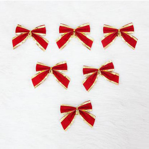 6 Pcs/Set Red Bowknot Xmas Decorations 3.1