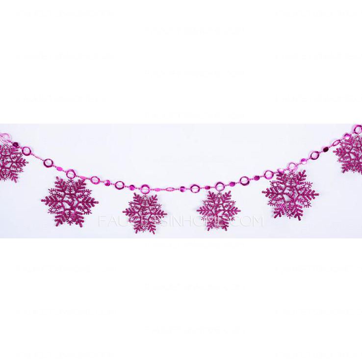 Fuchsia 10 Pcs/Set Decorative Snow Flake 4.3