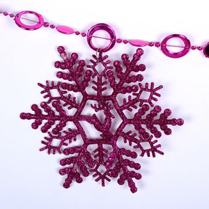 Fuchsia 10 Pcs/Set Decorative Snow Flake 4.3