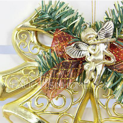 Golden Tree Decoration PVC Small Xmas Bell 5.9